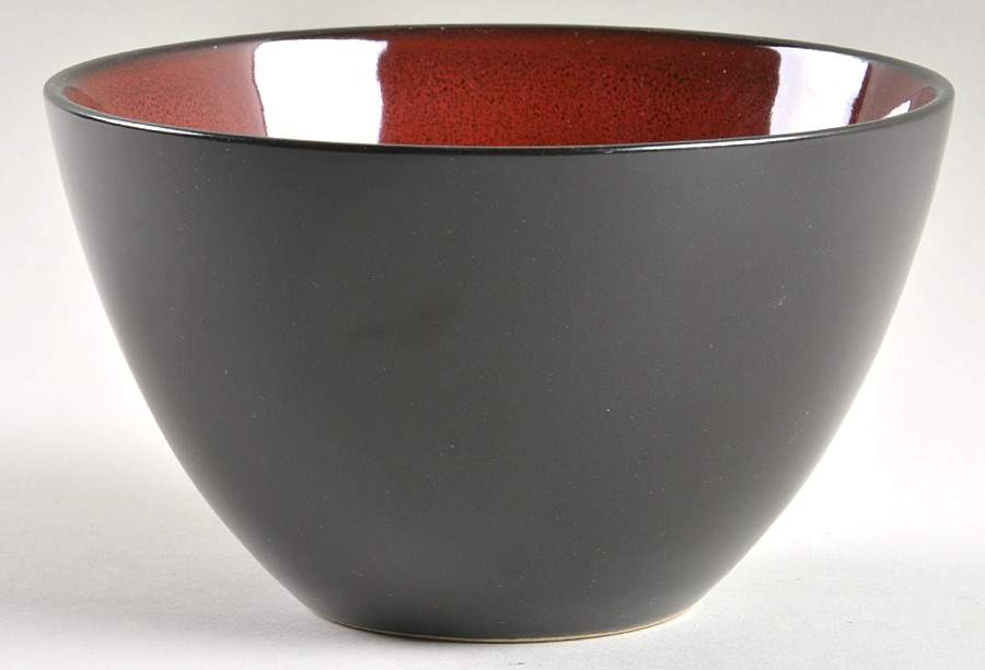 Soho Lounge Round Burgundy Soup/Cereal Bowl by Gibson Designs-1
