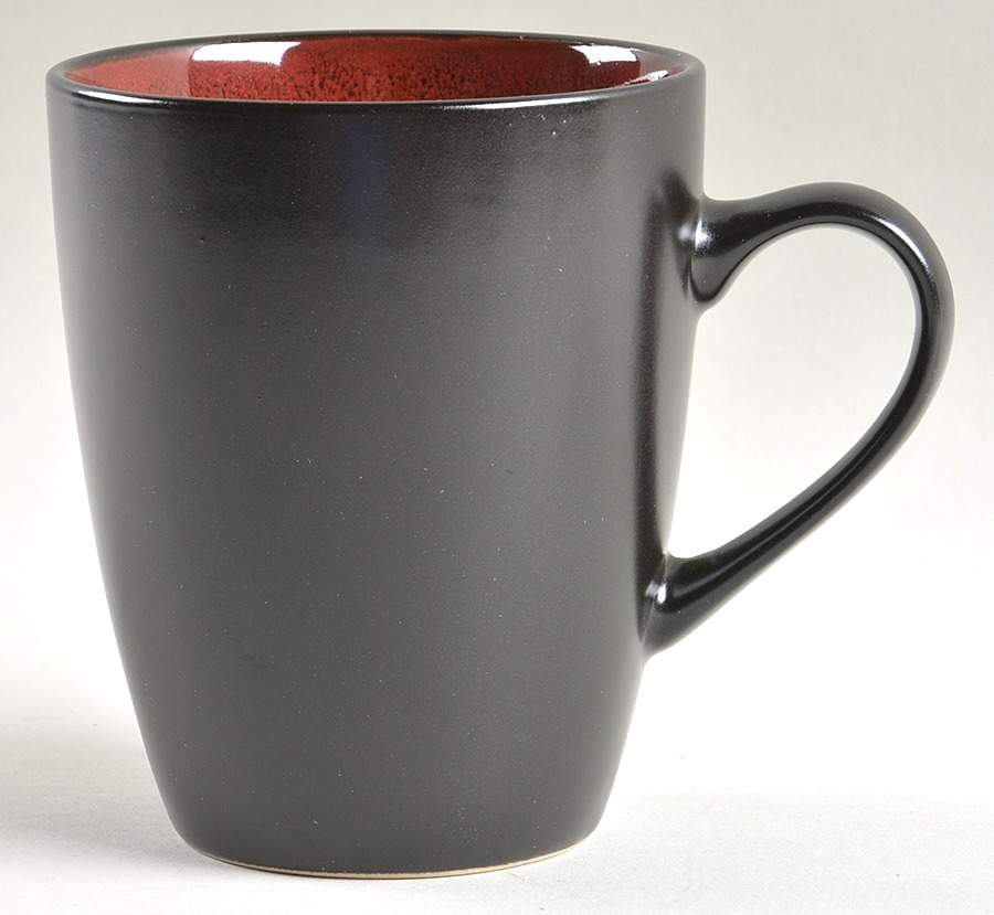 Soho Lounge Round Burgundy Mug by Gibson Designs-1