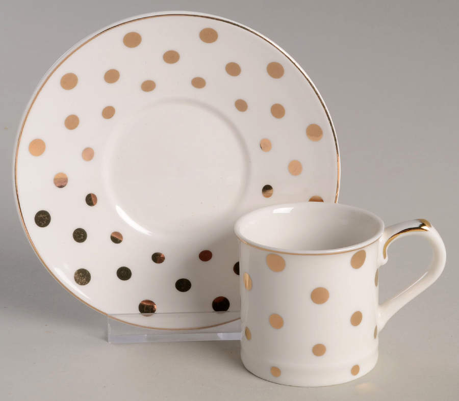 Variety Gold Dots Espresso Cup and Saucer Set by Grace's Teaware-1