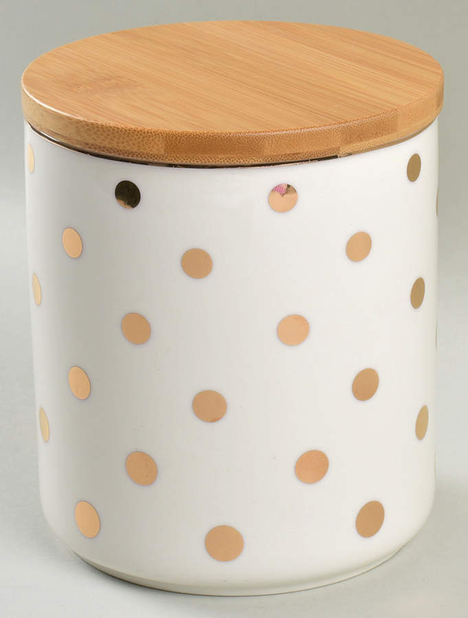 Variety Gold Dots Large Canister & Lid by Grace's Teaware-1