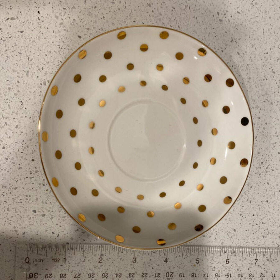 Variety Gold Dots Saucer by Grace's Teaware-1
