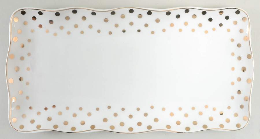 Variety Gold Dots 12" Sandwich Tray by Grace's Teaware-1