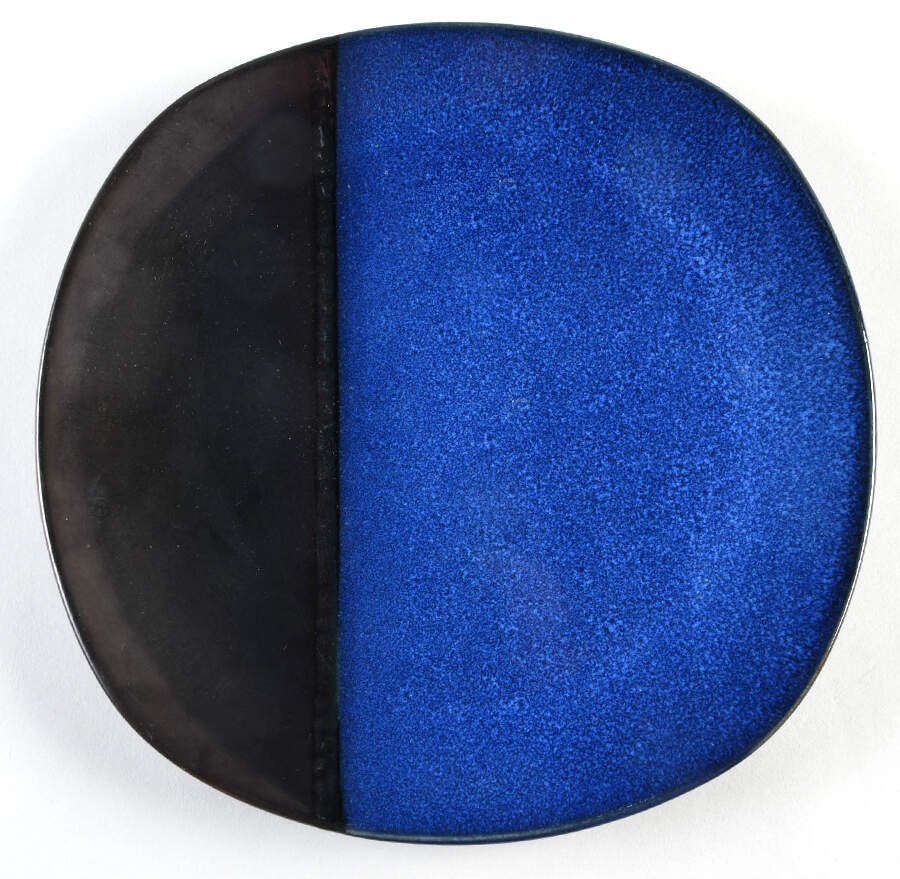 Volterra Cobalt Blue Square Dinner Plate by Gibson Designs-1