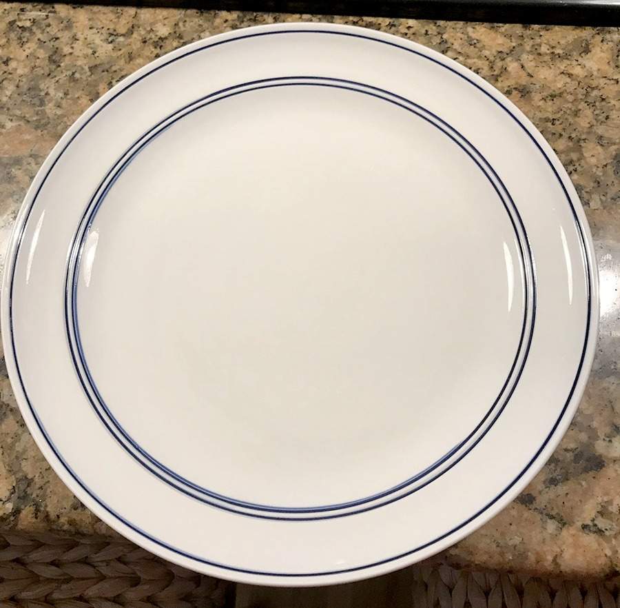 Porto Blue Dinner Plate by Gibson Designs-1