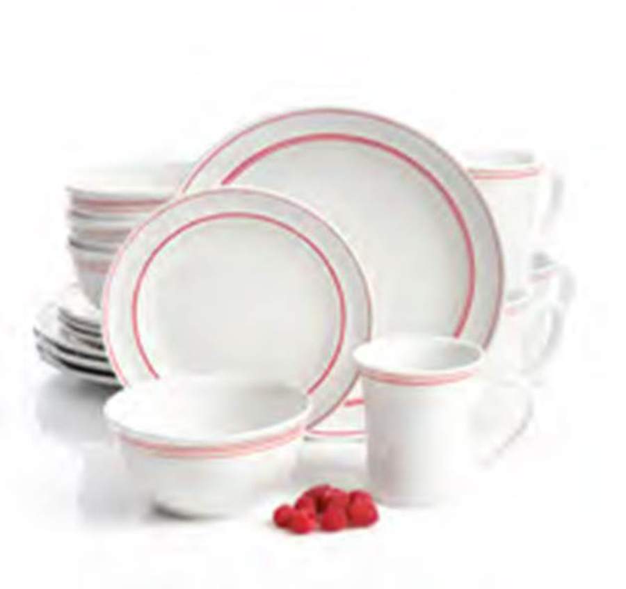 Porto Red Dinner Plate by Gibson Designs-1