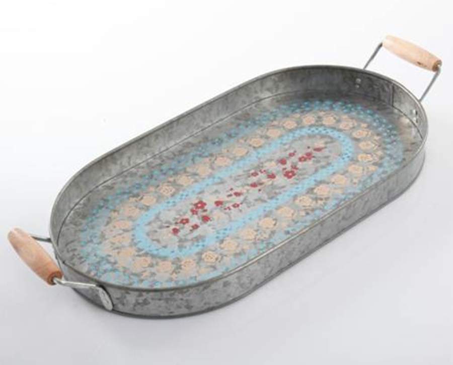 Hollydale Metal Oval Tray by Gibson Designs-1
