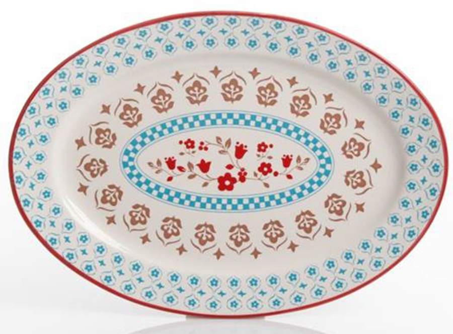 Hollydale 14" Oval Serving Platter by Gibson Designs-1