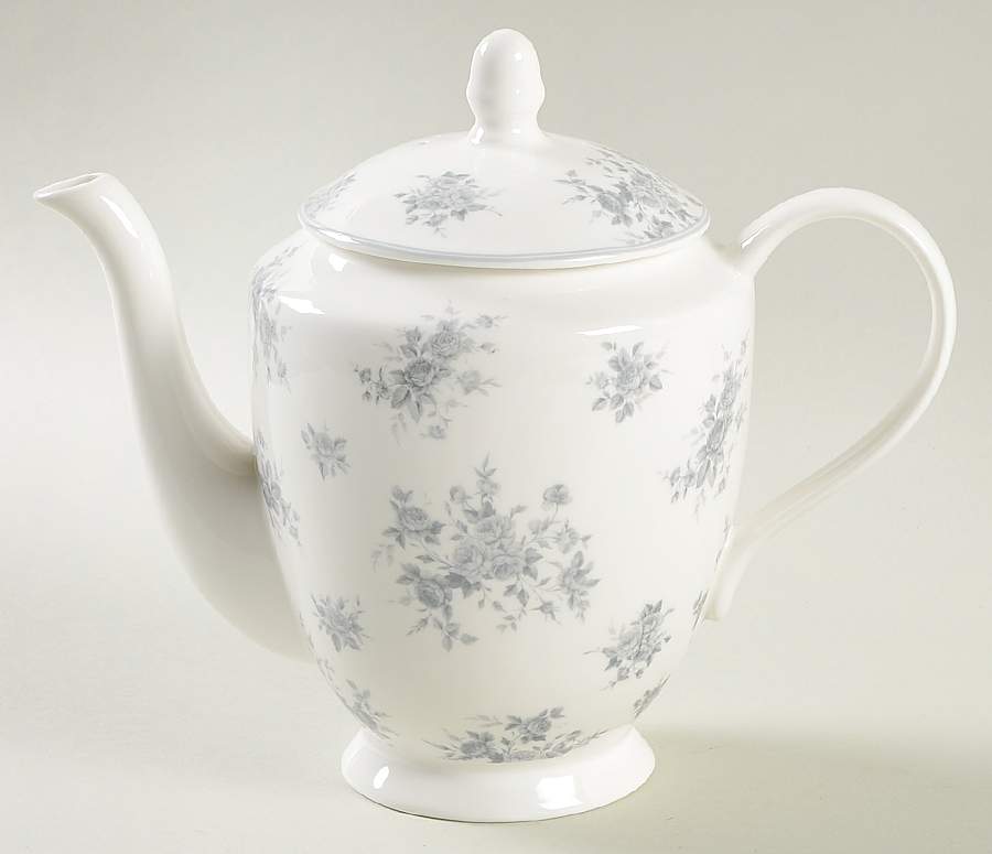 Grey Rose Teapot & Lid by Grace's Teaware-1