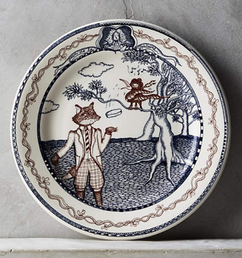 Les Fables Salad/Dessert Plate by Faiencerie De Gien-1