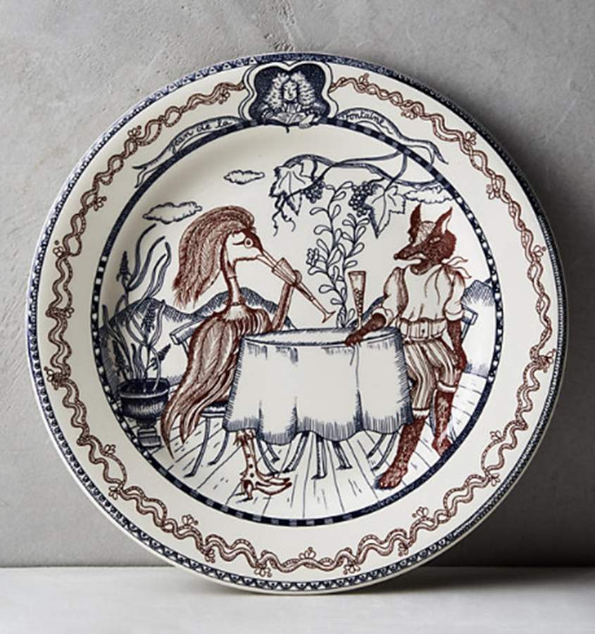 Les Fables Salad/Dessert Plate by Faiencerie De Gien-1