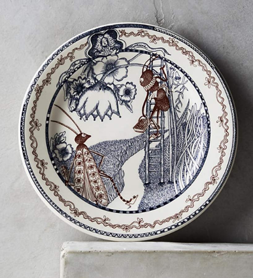 Les Fables Salad/Dessert Plate by Faiencerie De Gien-1