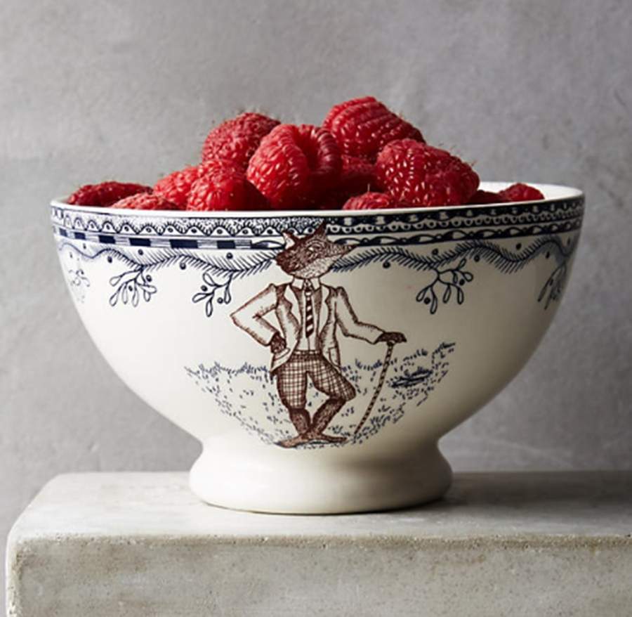 Les Fables Soup/Cereal Bowl by Faiencerie De Gien-1