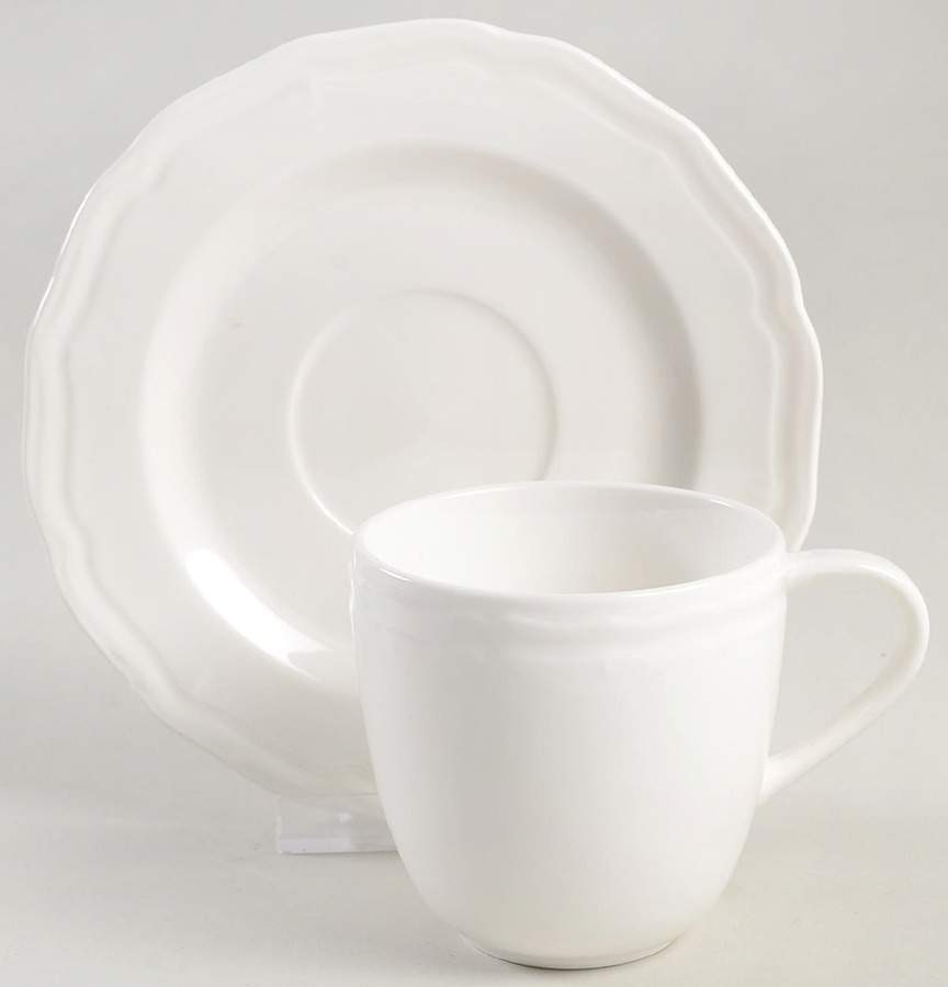 Miranda Flat Cup & Saucer Set by Gibson Designs-1