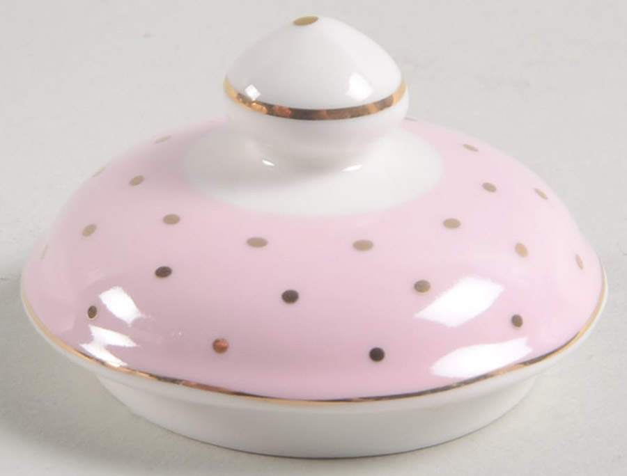 Pin Dots Pink Lid for Sugar Bowl by Grace's Teaware-1