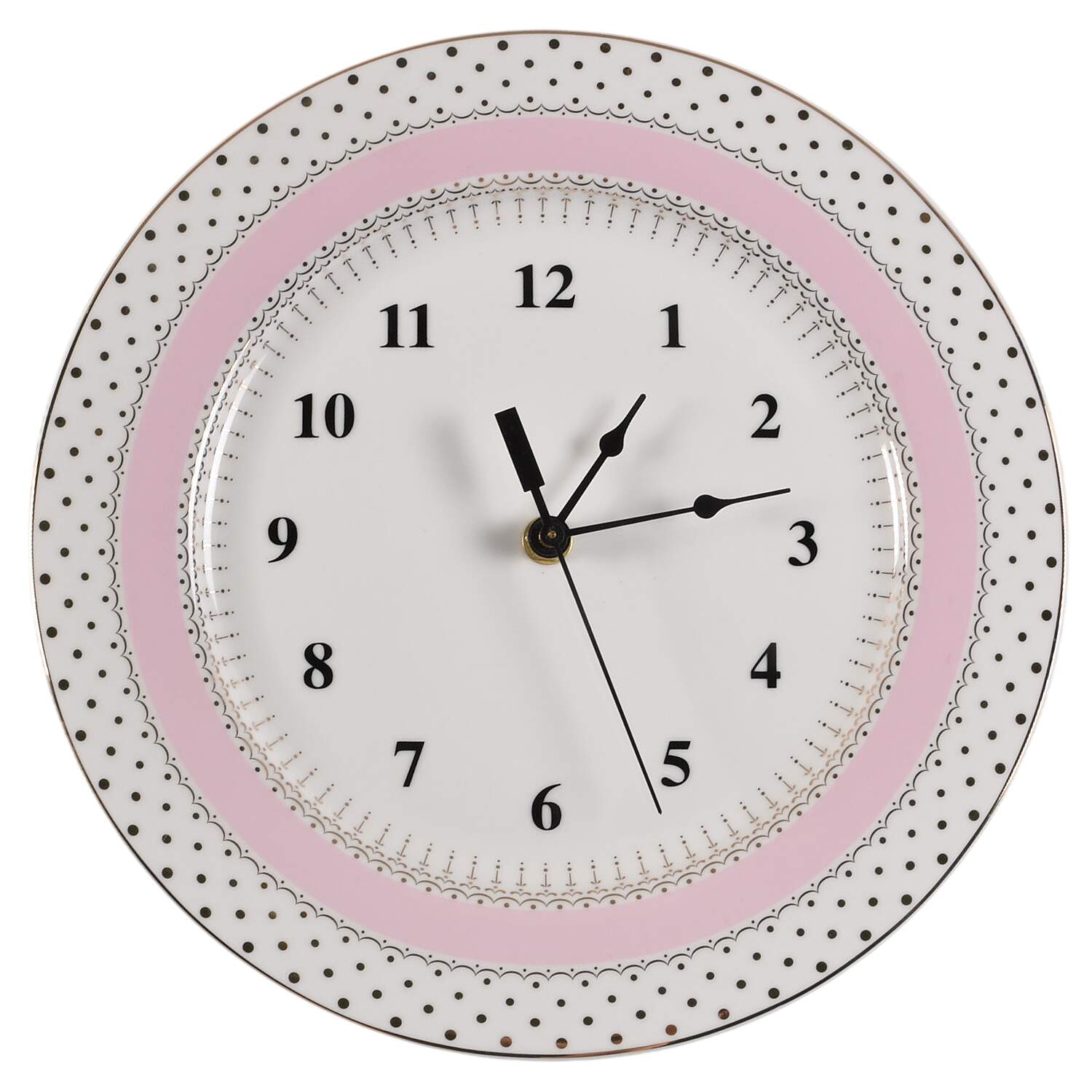 Pin Dots Pink 1-2" depth  Clock Plate HC by Grace's Teaware-1
