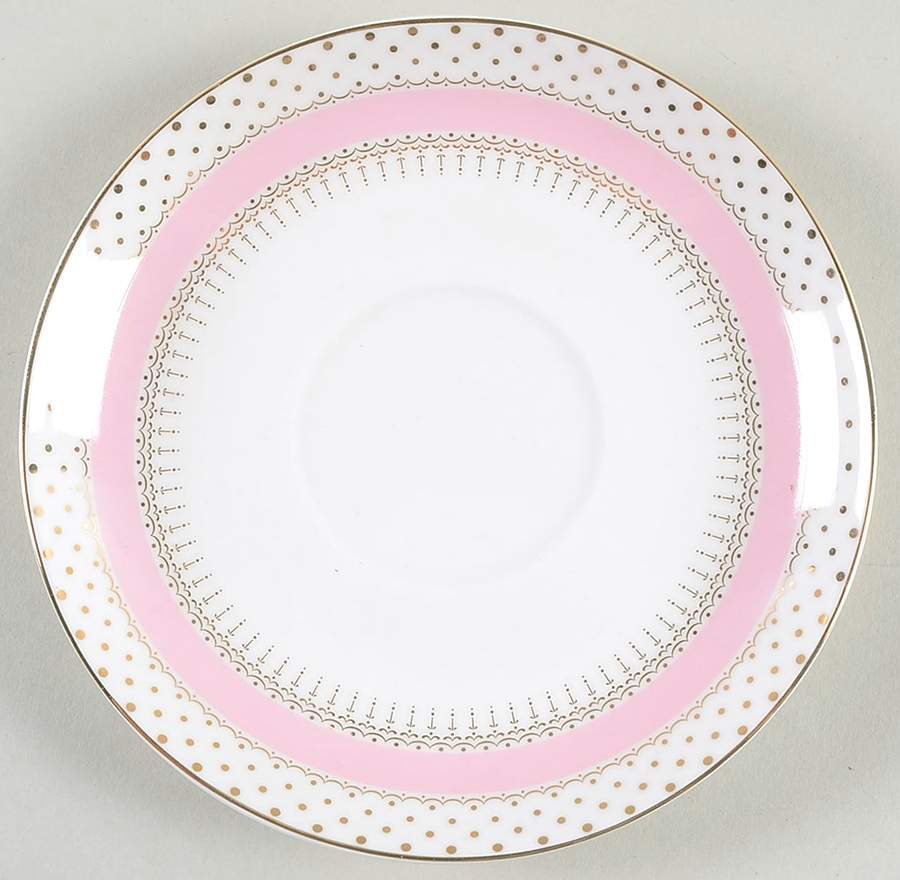 Pin Dots Pink Saucer by Grace's Teaware-1