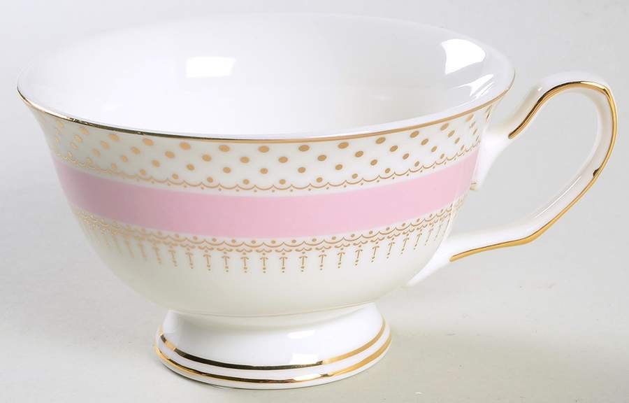 Pin Dots Pink Footed Cup by Grace's Teaware-1