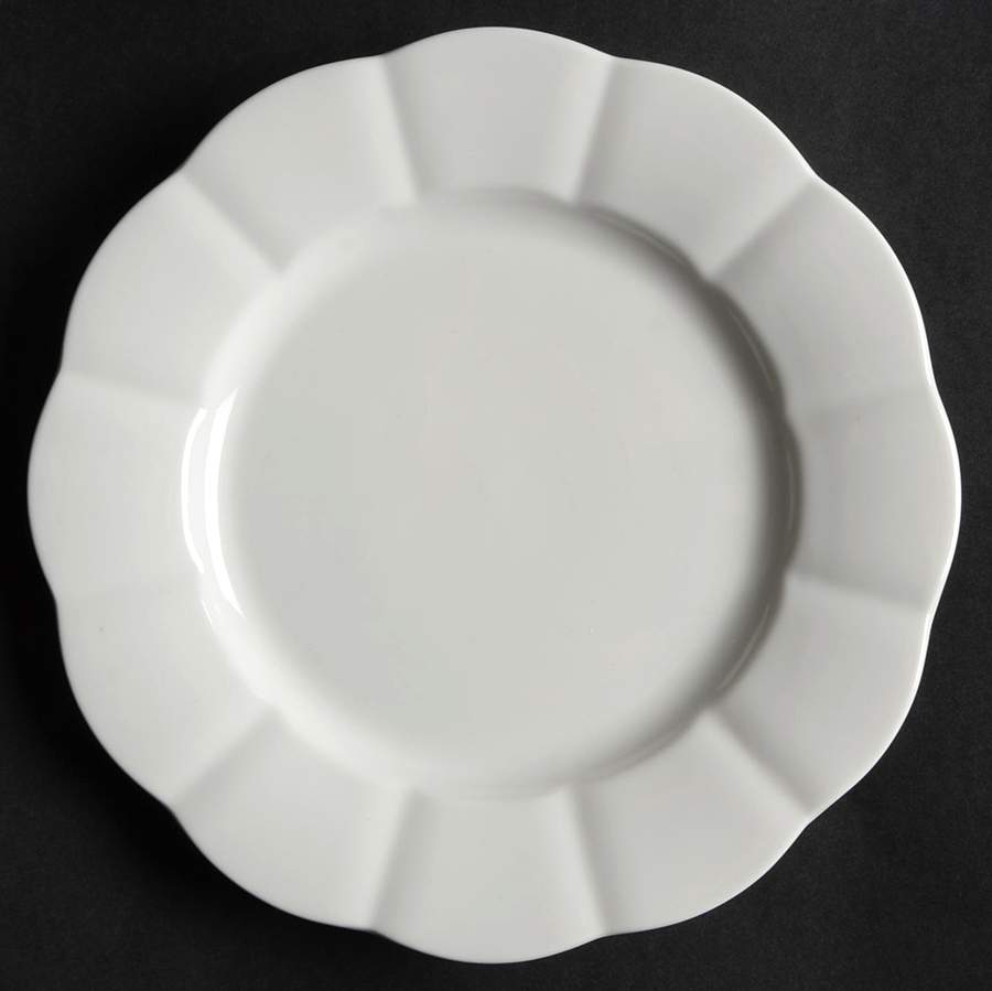 Scallop White Salad Plate by Grace's Teaware-1