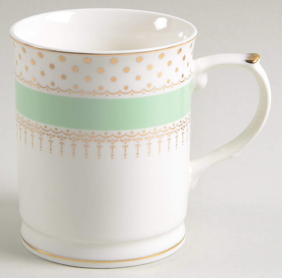 Pin Dots Mint Green Mug by Grace's Teaware-1