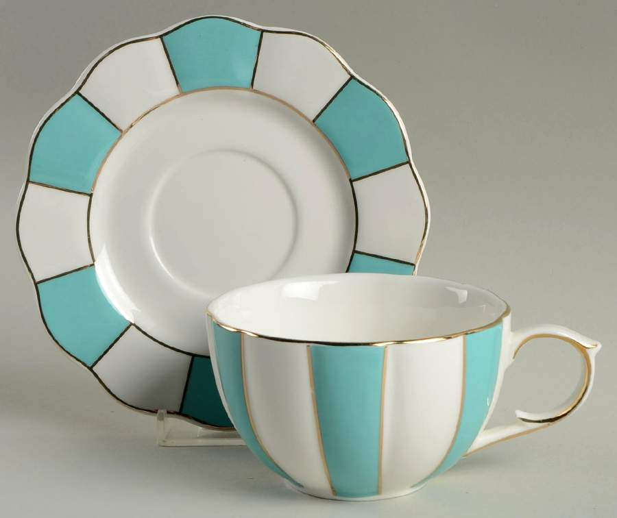 GTW24 Flat Cup & Saucer Set by Grace's Teaware-1