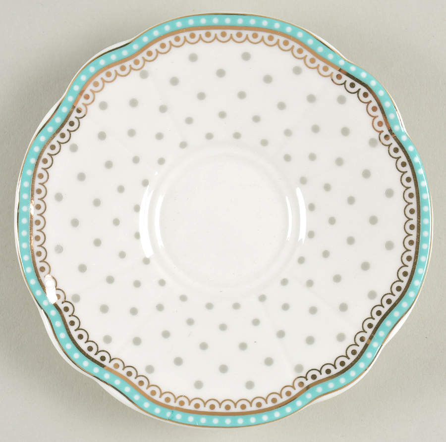 Josephine Aqua Saucer for Demitasse Cup by Grace's Teaware-1