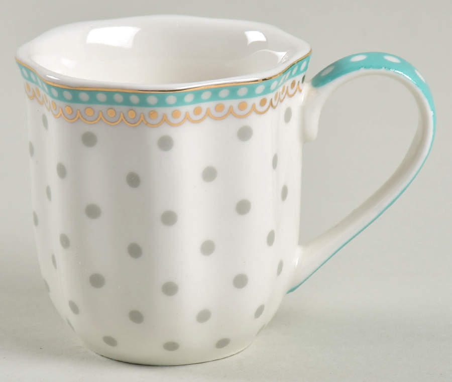 Josephine Aqua Flat Demitasse Cup by Grace's Teaware-1