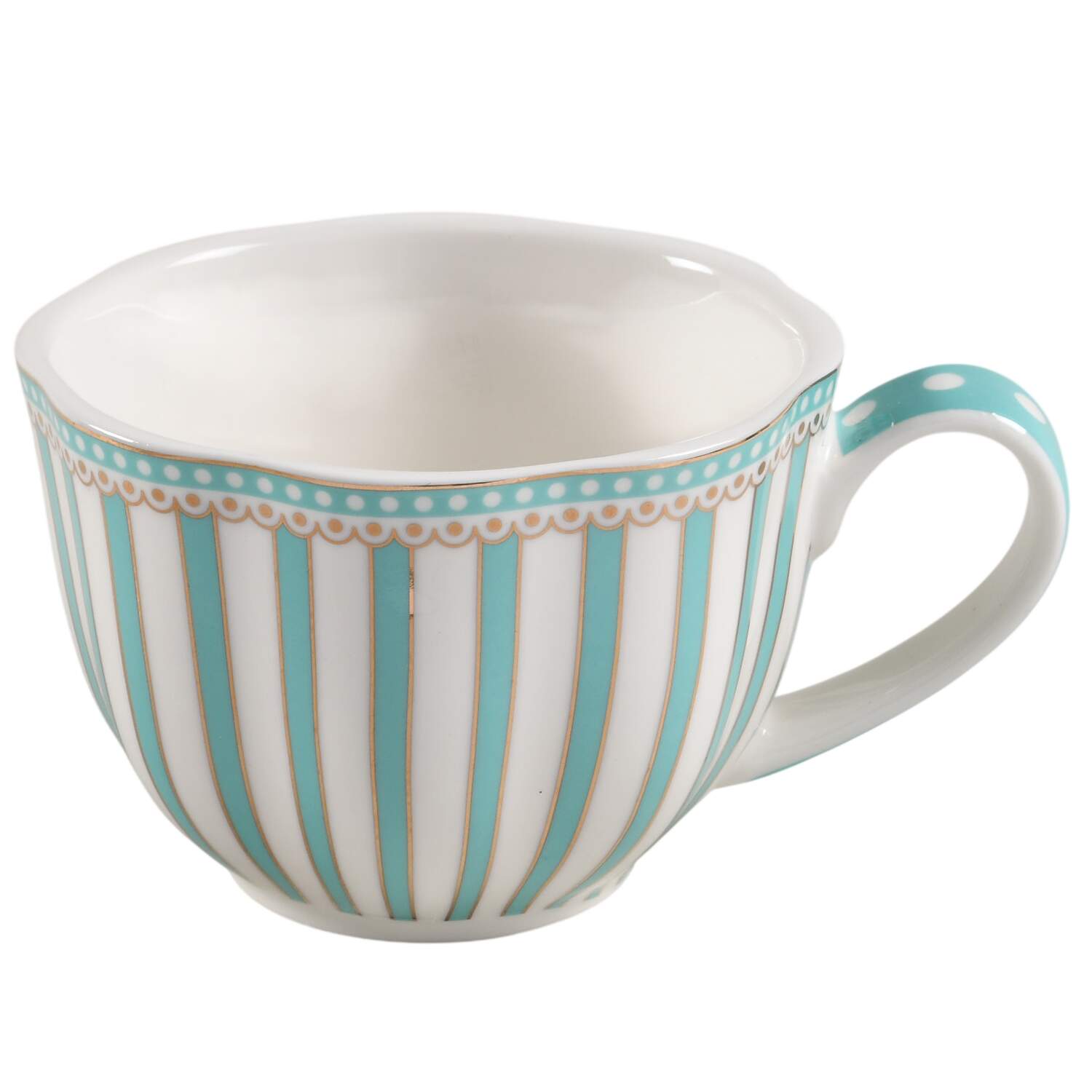 Josephine Aqua Flat Cup by Grace's Teaware-1