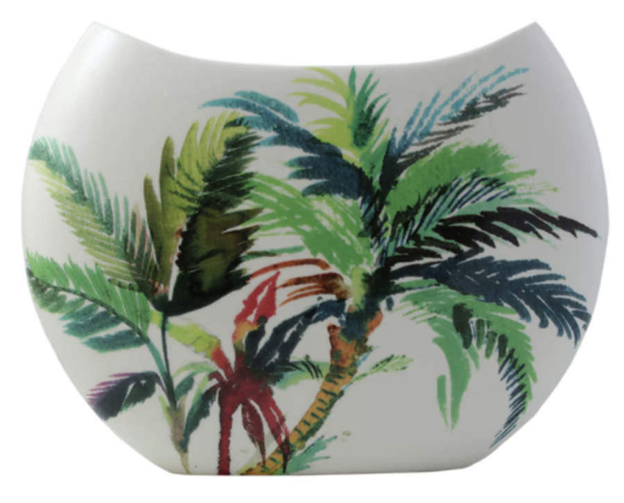 Jardins Extraordinaires 9" Oval Vase by Faiencerie De Gien-1