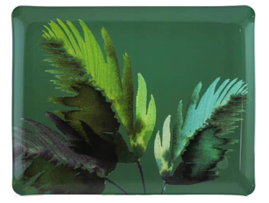 Jardins Extraordinaires 11" Acrylic Rectangular Tray by Faiencerie De Gien-1