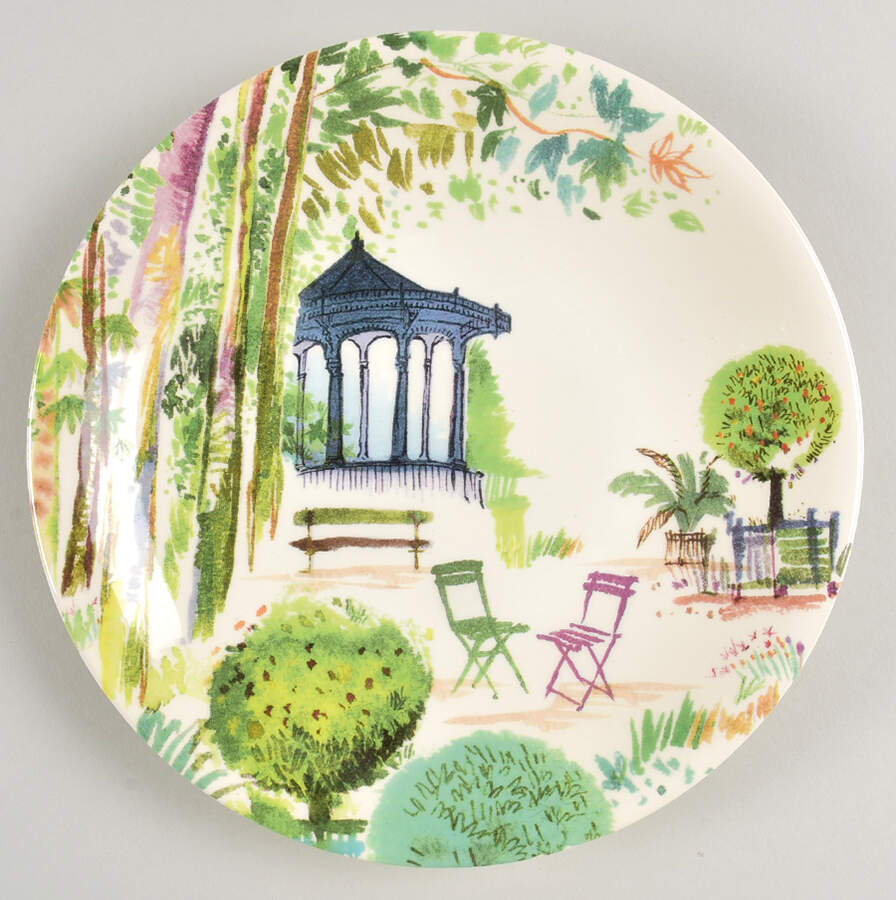 Jardins Extraordinaires Salad/Dessert Plate by Faiencerie De Gien-1