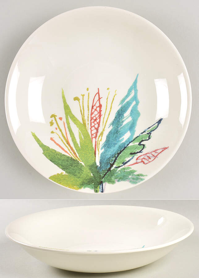 Jardins Extraordinaires 8" Soup/Pasta Bowl by Faiencerie De Gien-1