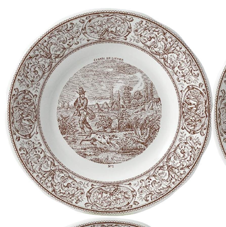 Chasse Dessert/Pie Plate by Faiencerie De Gien-1
