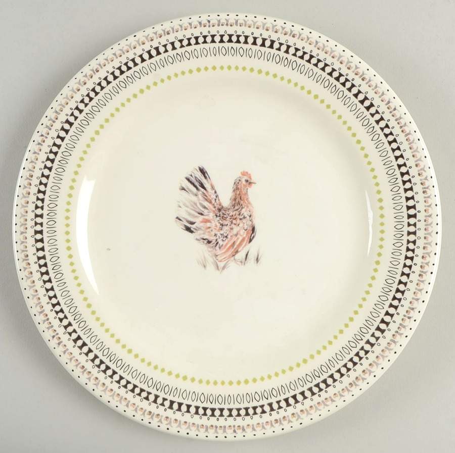 Coquettes Salad/Dessert Plate by Faiencerie De Gien-1