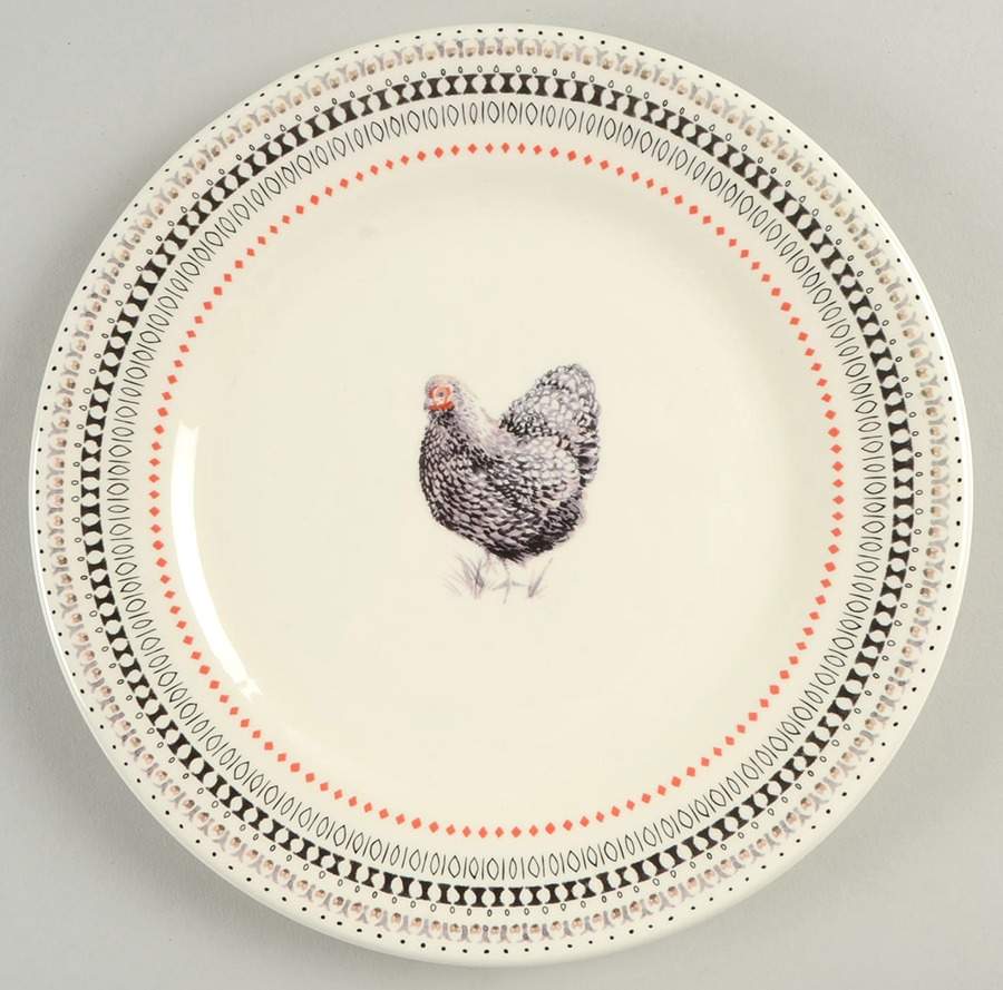 Coquettes Salad/Dessert Plate by Faiencerie De Gien-1