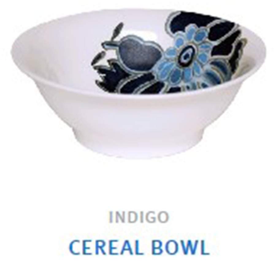 Indigo Coupe Cereal Bowl by Faiencerie De Gien-1