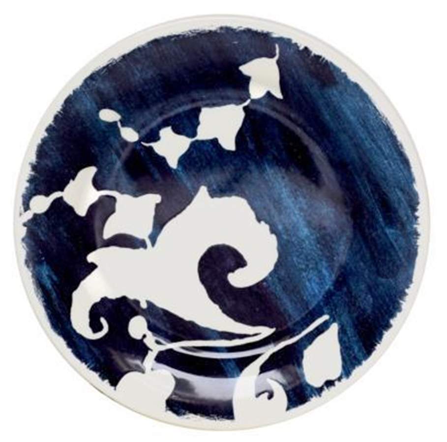 Indigo Canape Plate by Faiencerie De Gien-1