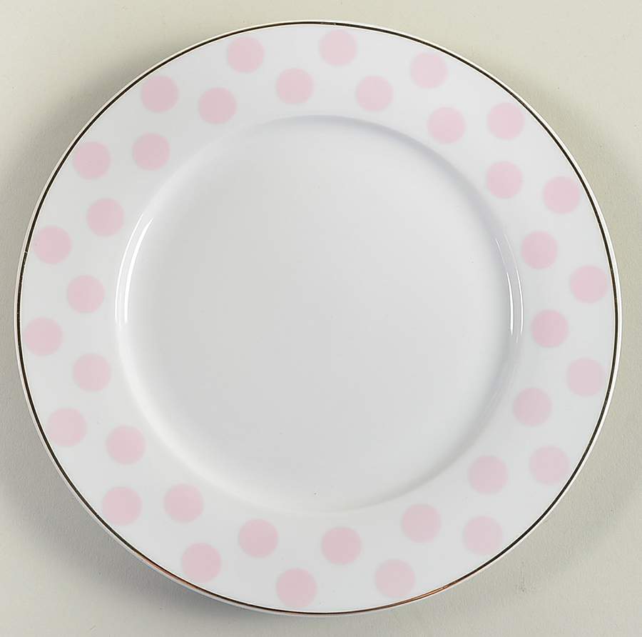 Polka Dots Pink Salad Plate by Grace's Teaware-1