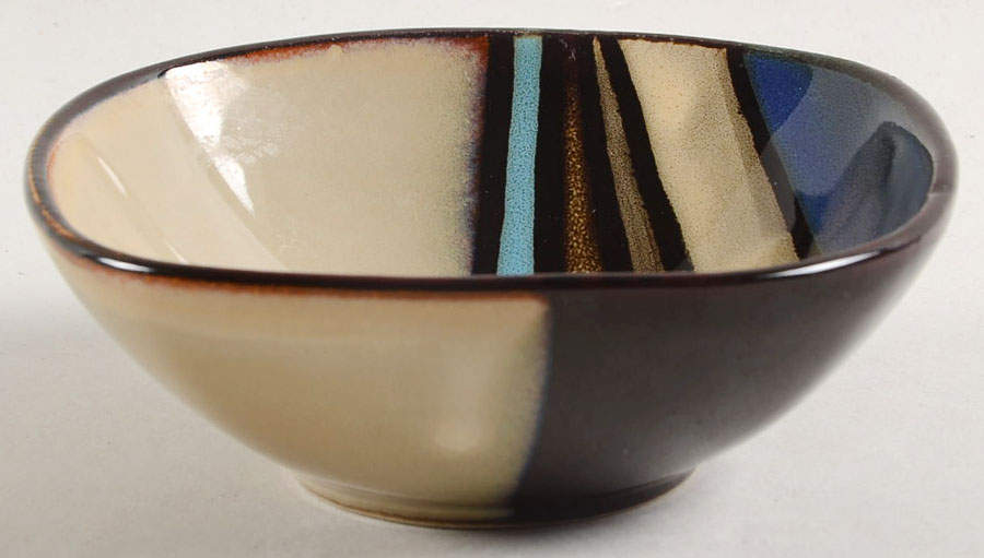 Matrice Blue Fruit/Dessert (Sauce) Bowl by Gibson Designs-1