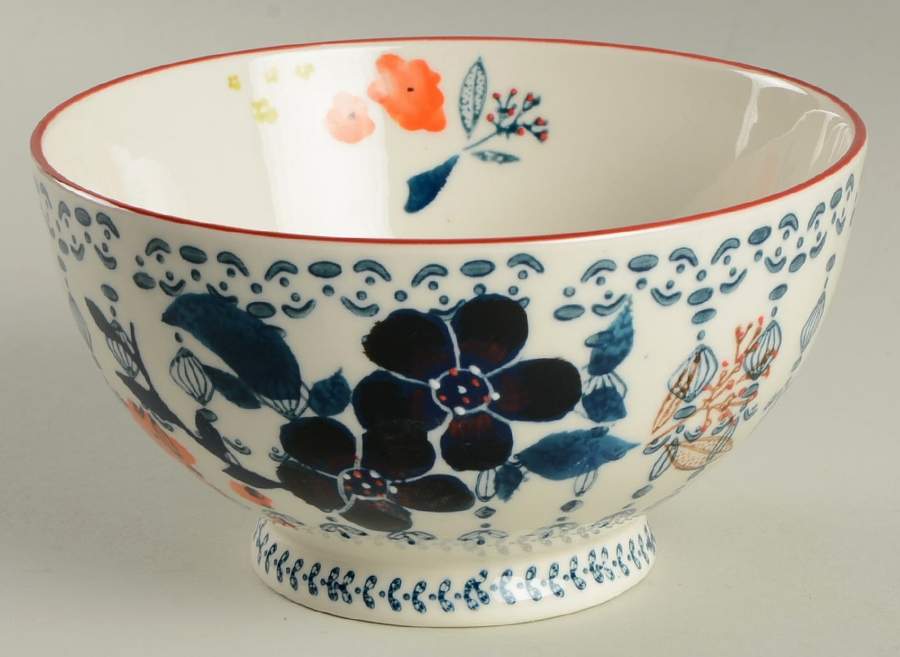 Boho Blue Soup/Cereal Bowl by Grace's Teaware-1