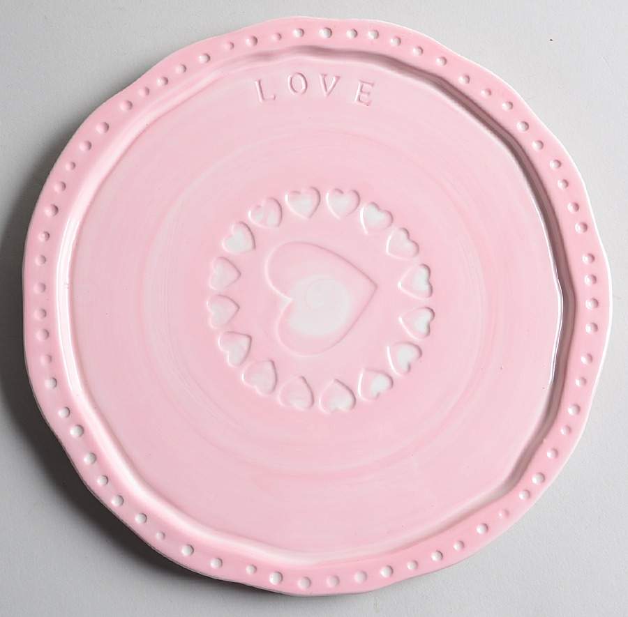 Hearts Luncheon Plate by Gibson Designs-1