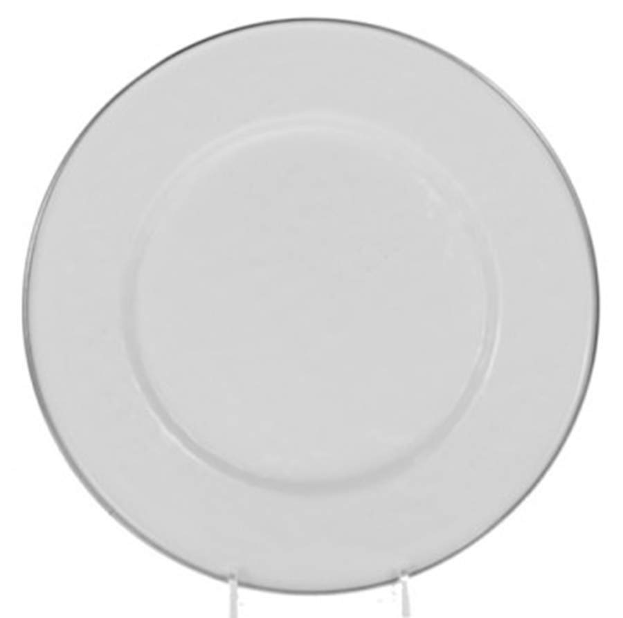 White on White Enamelware Individual Sandwich Plate by Golden Rabbit Enamelware-1
