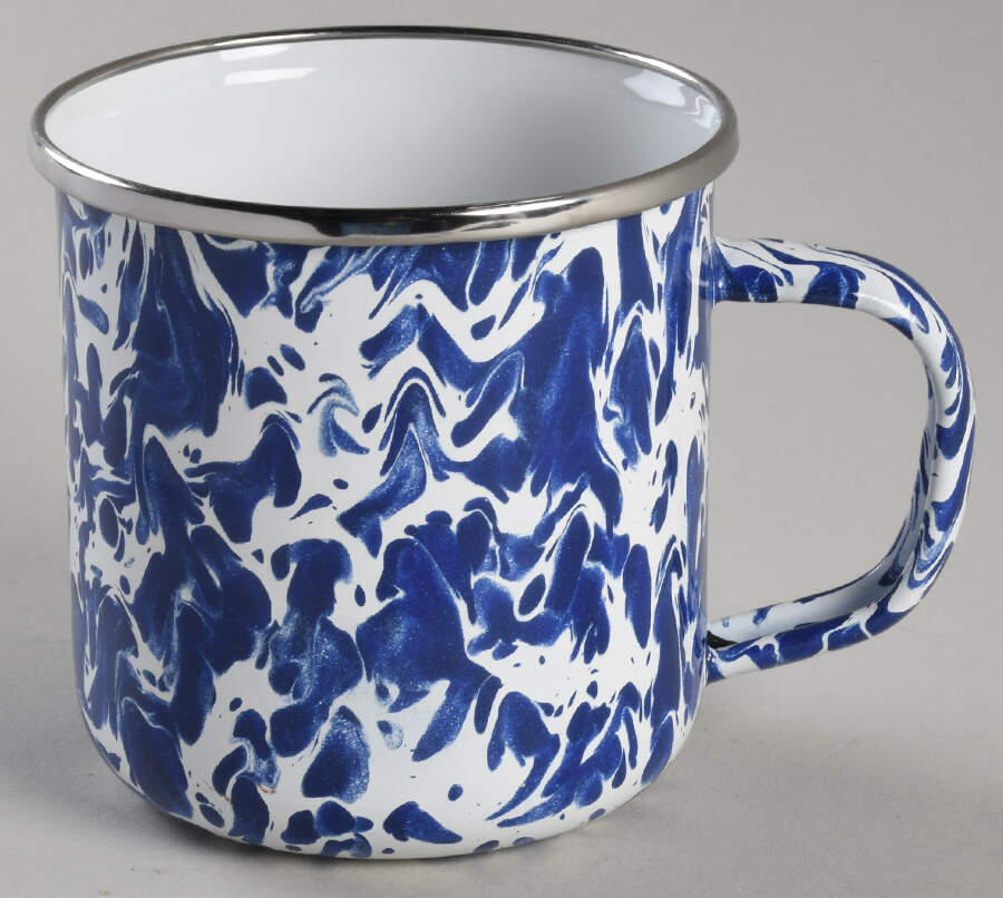 Cobalt Swirl Enamelware Mug by Golden Rabbit Enamelware-1