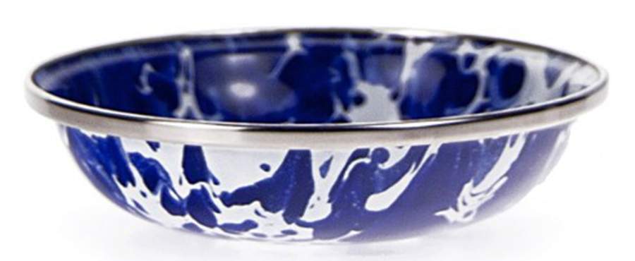 Cobalt Swirl Enamelware Tasting Plate/Dish by Golden Rabbit Enamelware-1