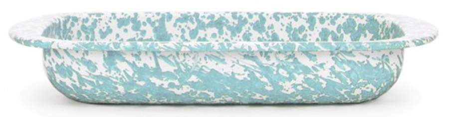Sea Glass Enamelware 12" Rectangular Baker by Golden Rabbit Enamelware-1