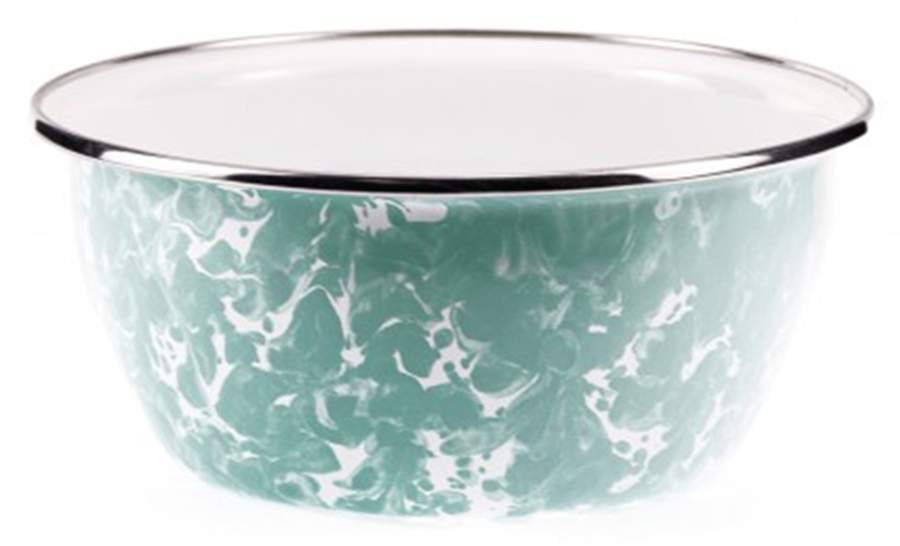 Sea Glass Enamelware Individual Salad Bowl by Golden Rabbit Enamelware-1