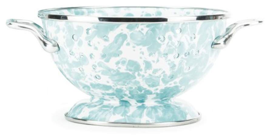 Sea Glass Enamelware 1 Quart Colander by Golden Rabbit Enamelware-1
