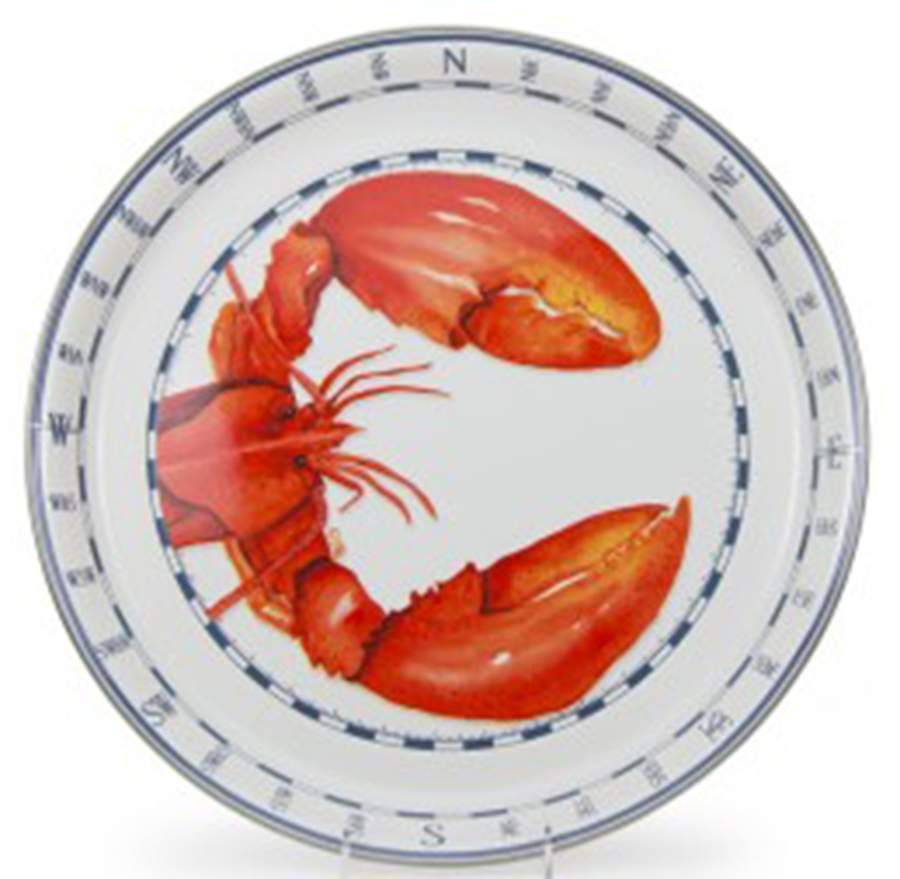 Lobster Enamelware 15" Round Tray by Golden Rabbit Enamelware-1