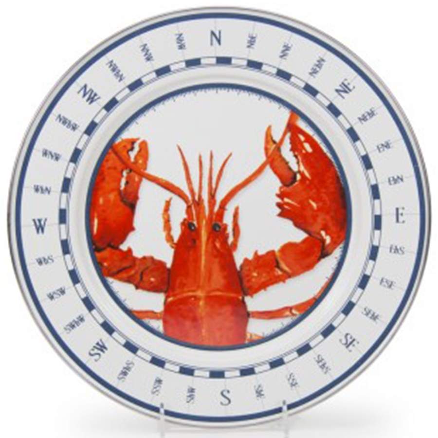 Lobster Enamelware Service Plate (Charger) by Golden Rabbit Enamelware-1