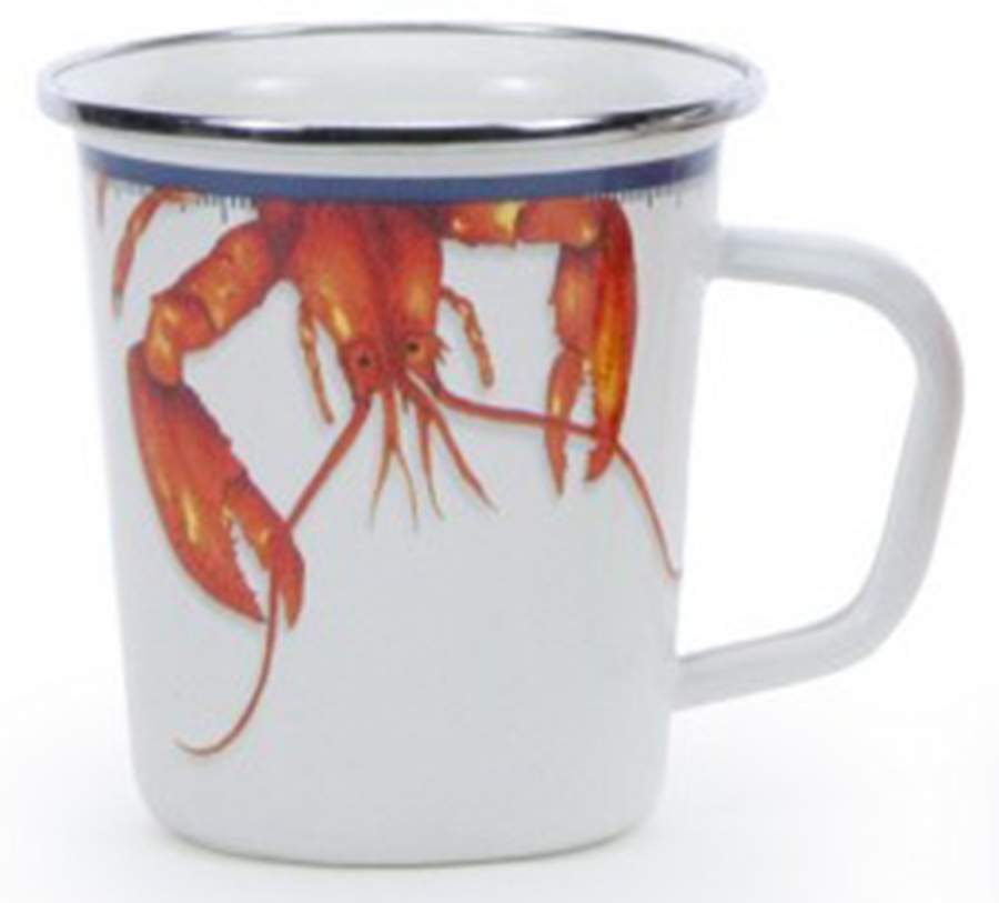 Lobster Enamelware Latte Mug by Golden Rabbit Enamelware-1