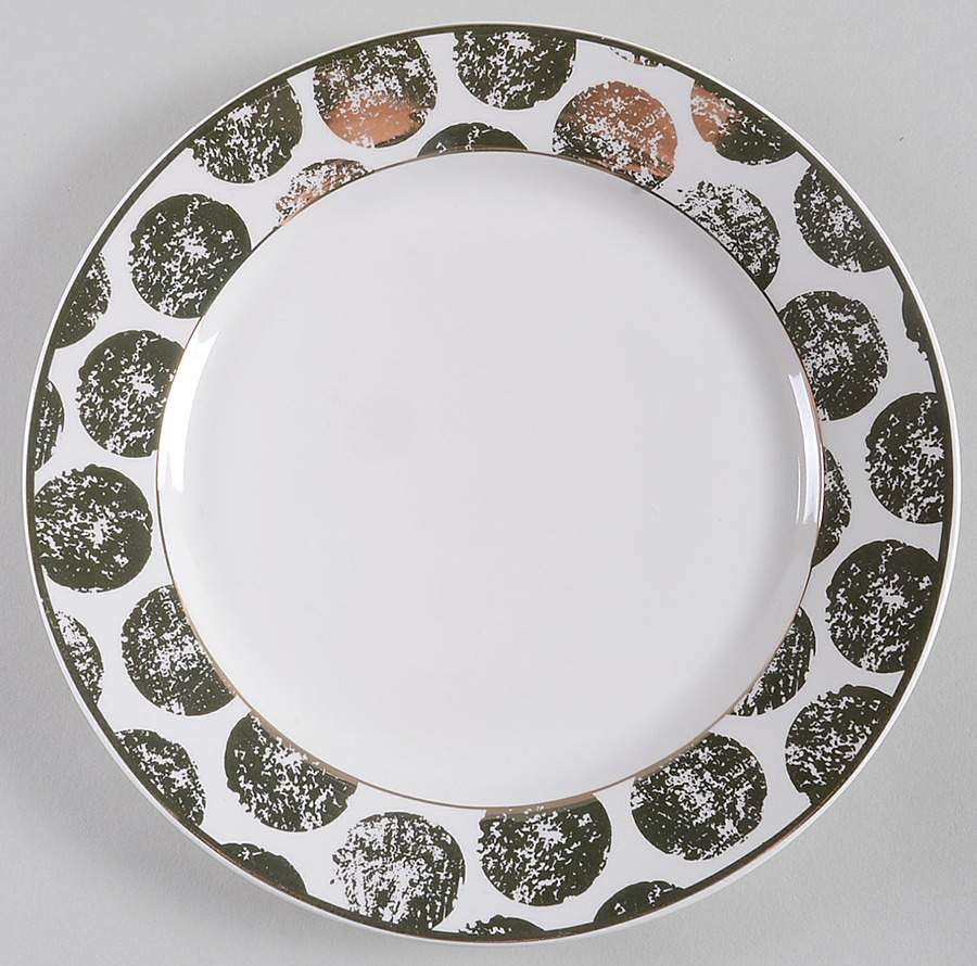Distress Gold Dot Salad Plate by Grace's Teaware-1